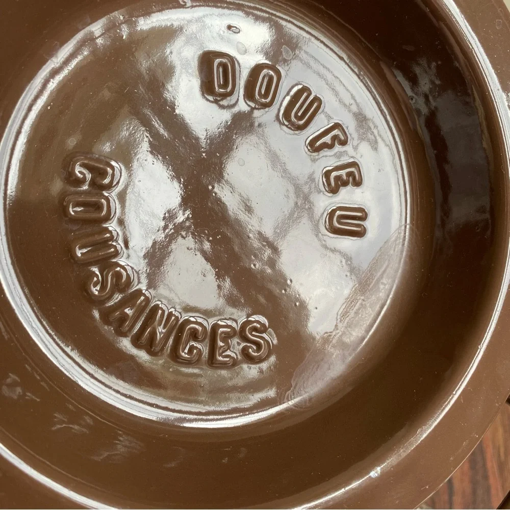 VTG Le Creuset Doufeu Cousances #20 Brown Ceramic Cast Iron Pot Dutch Oven